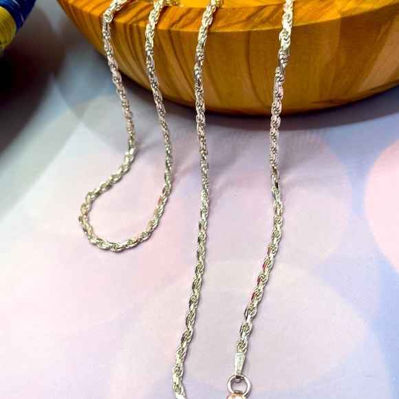 925 silver stamped Made in Italy 18” Heavy silver necklace high quality - Picture 3 of 7